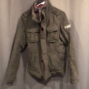 Abercrombie & Fitch Mens Small Lined military style peacoat